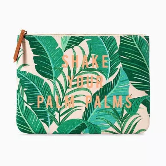 Stella & Dot Handbags - Stella & Dot All In Pouch Shake Your Palm Palms Brand New